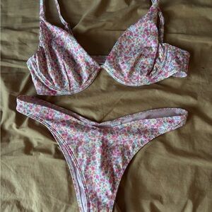 Hollister Pink Floral Bikini Set